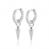 Spear of life Earrings creol Silver